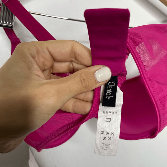 CHANTELLE C ESSENTIAL FULL COVERAGE SMOOTH BRA PINK C38160 womens 32D - Picture 4 of 4